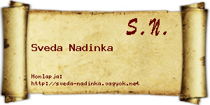 Sveda Nadinka névjegykártya